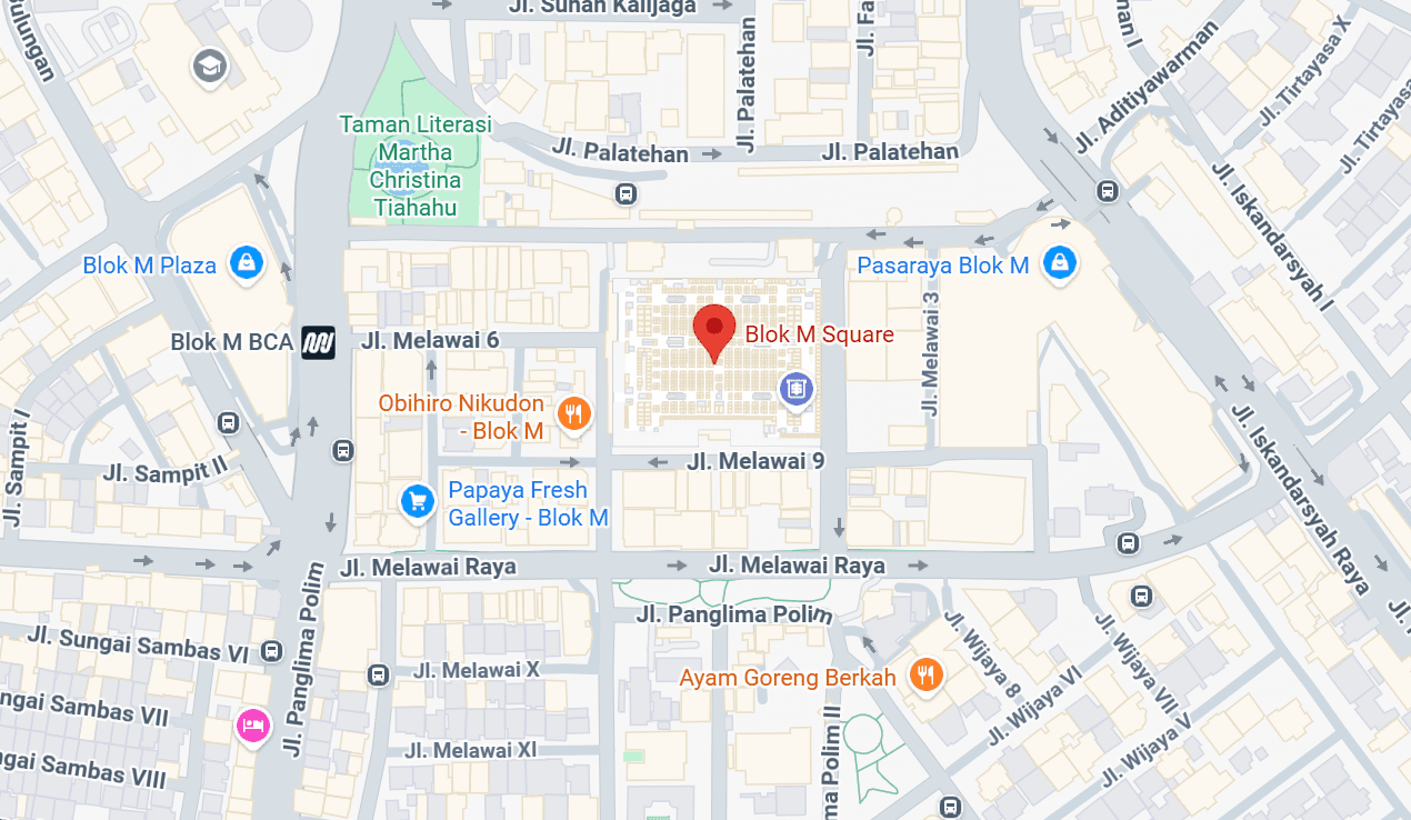 Peta Blok M Square (Booth I)